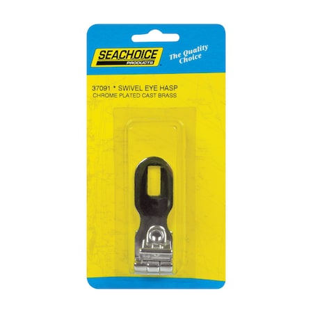 Seachoice Seachoice Chrome-Plated Brass 3 in. L X 1 in. W Swivel Eye Hasp 1 pk 37091